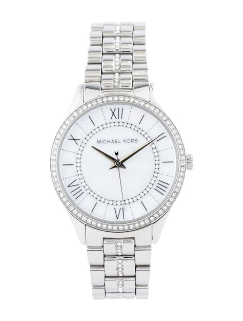 michael kors lauryn pavé silver tone watch|mini lauryn pave silver tone.